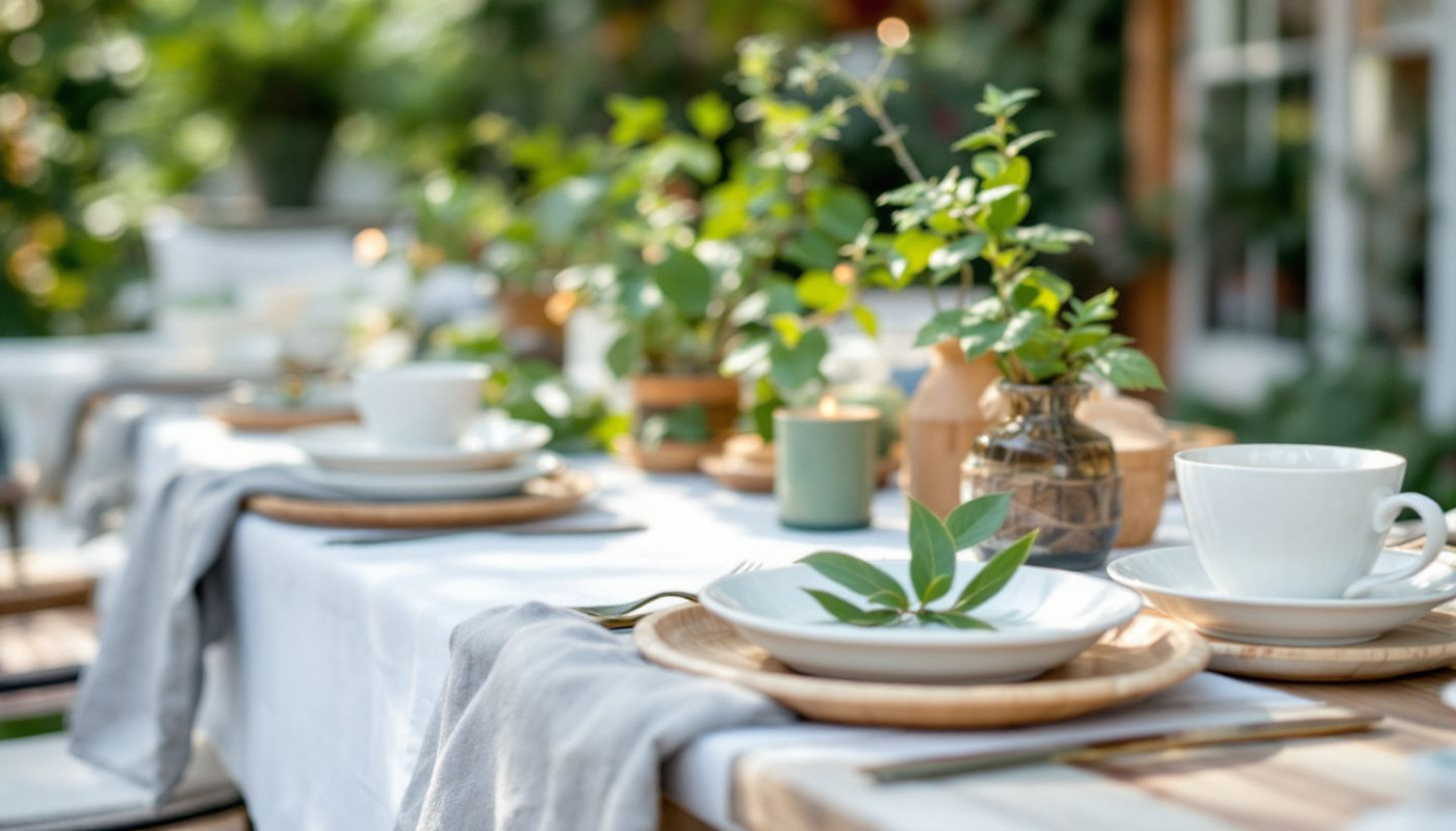 Tendances actuelles dans la décoration de table écoresponsable